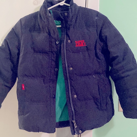 Boys Navy Down filled Jacket - Picture 1 of 8